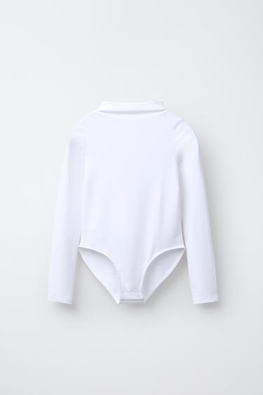 BODY CUELLO SUBIDO - Blanco de Zara - Imagen 0