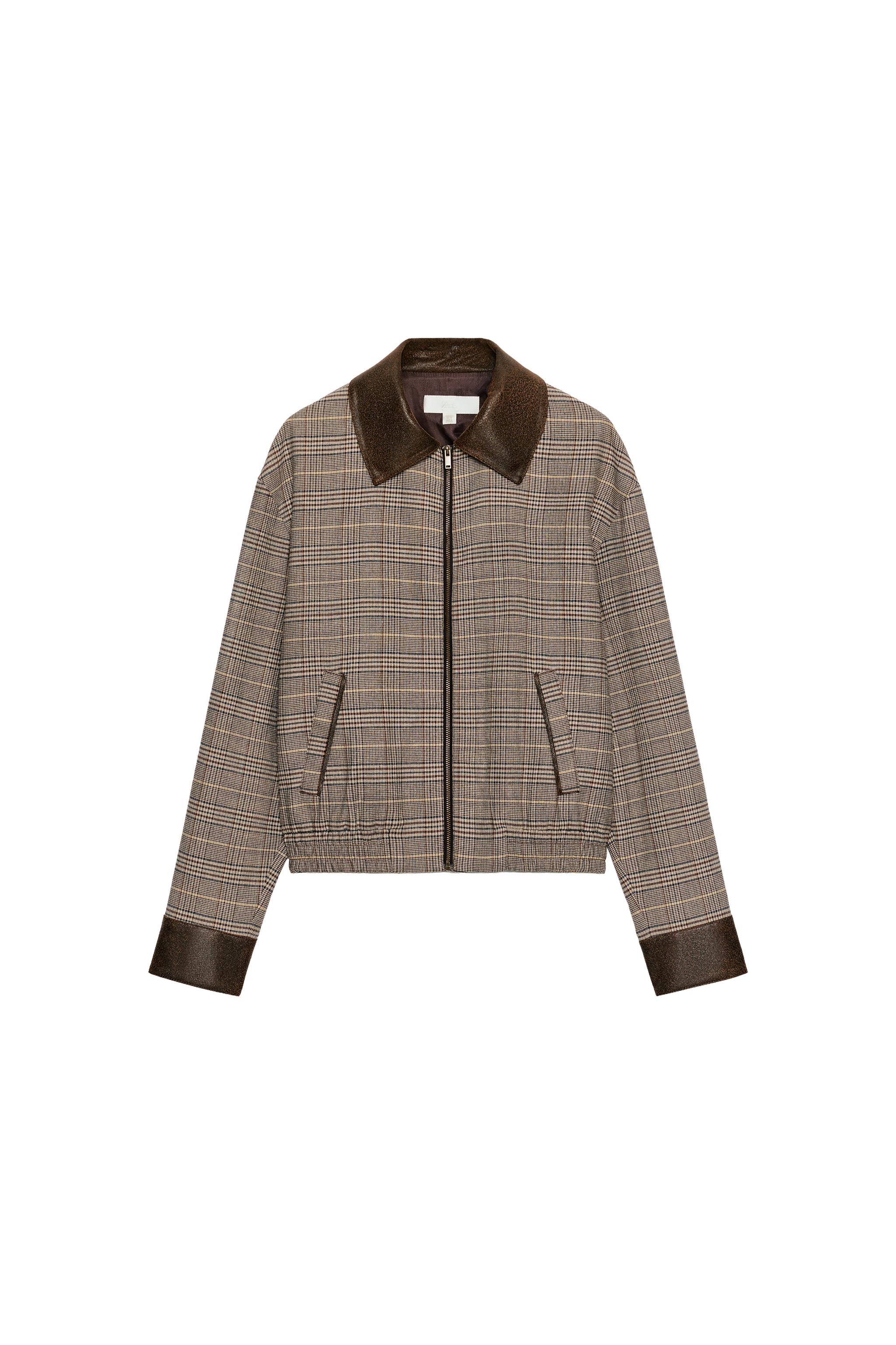 COMBINED CHECKERED BOMBER JACKET