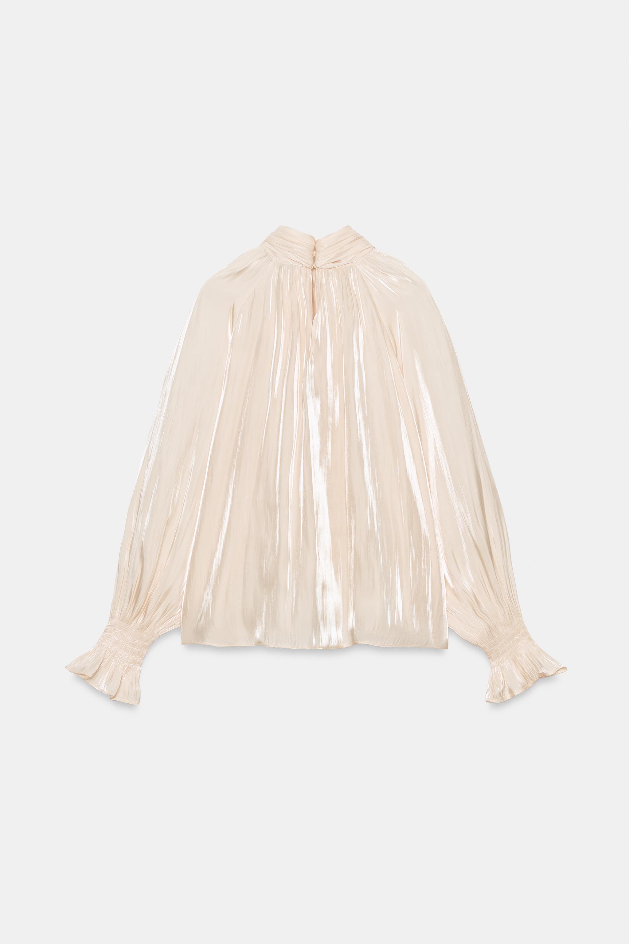 SATIN TIE BLOUSE