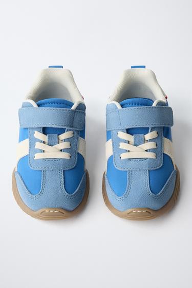 SPLIT SUEDE TRAINERS - Bluish by Zara - Image 4