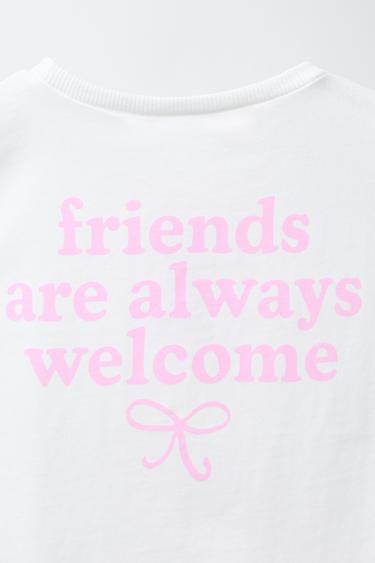 EMBROIDERED SLOGAN T-SHIRT - White by Zara - Image 3