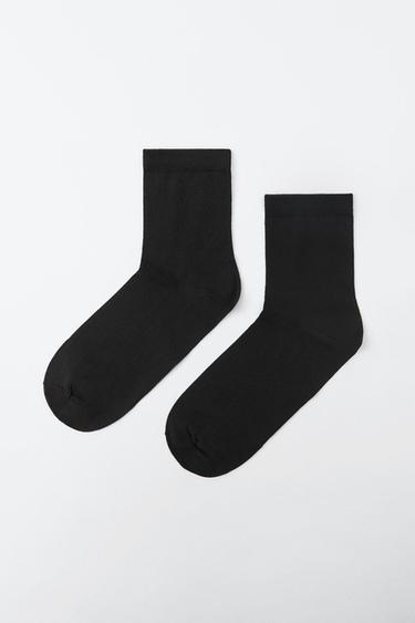 КОРОТКИЕ НОСКИ ИЗ ТОНКОЙ ТКАНИ — ЧЕРНЫЙ от Zara — изображение 0