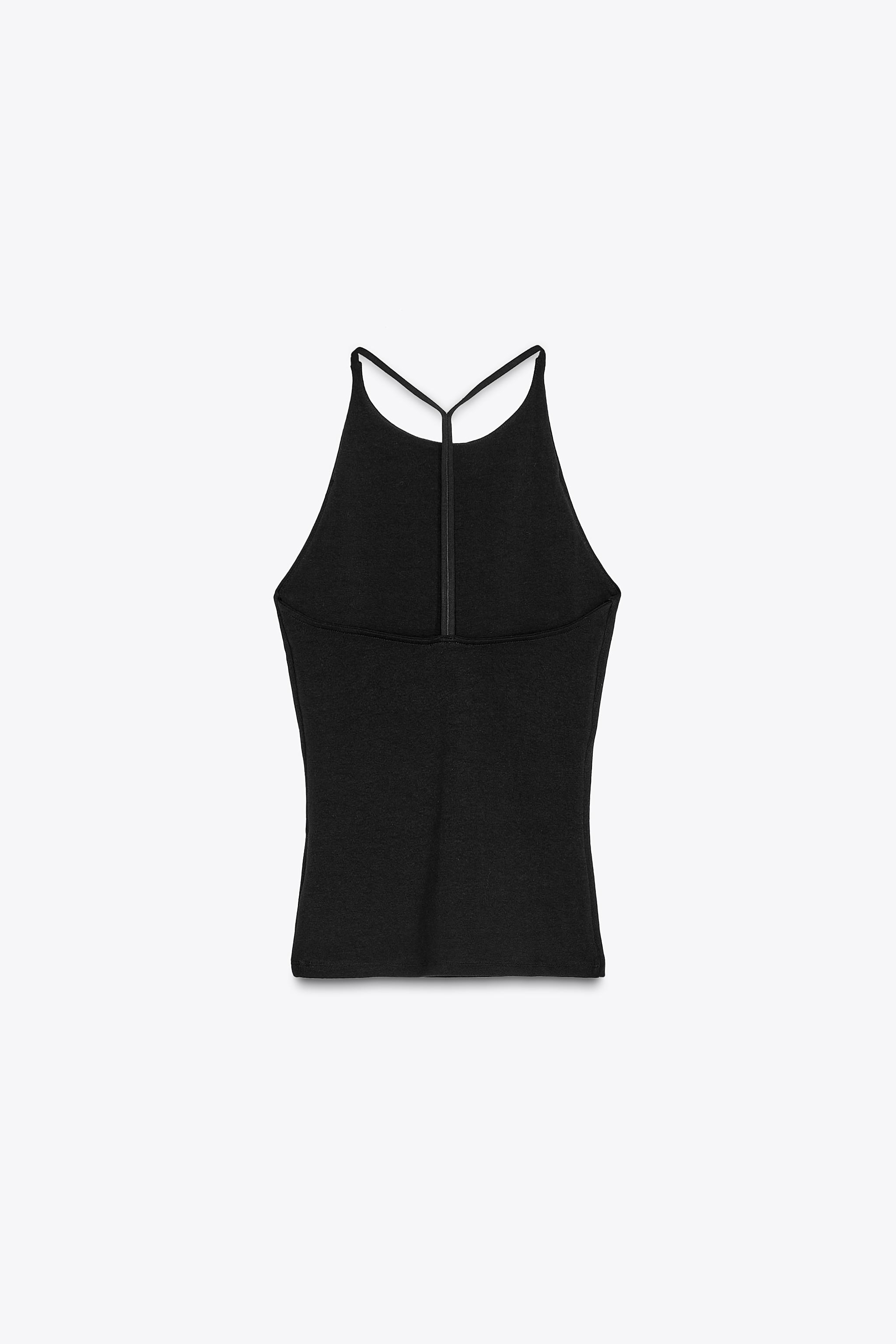 Zara | Tops | Zara Rhinestone Strap Camisole Black Bloggers