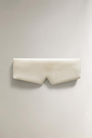 MAXI MULBERRY SILK EYE MASK - Oyster-white by Zara - Image 0