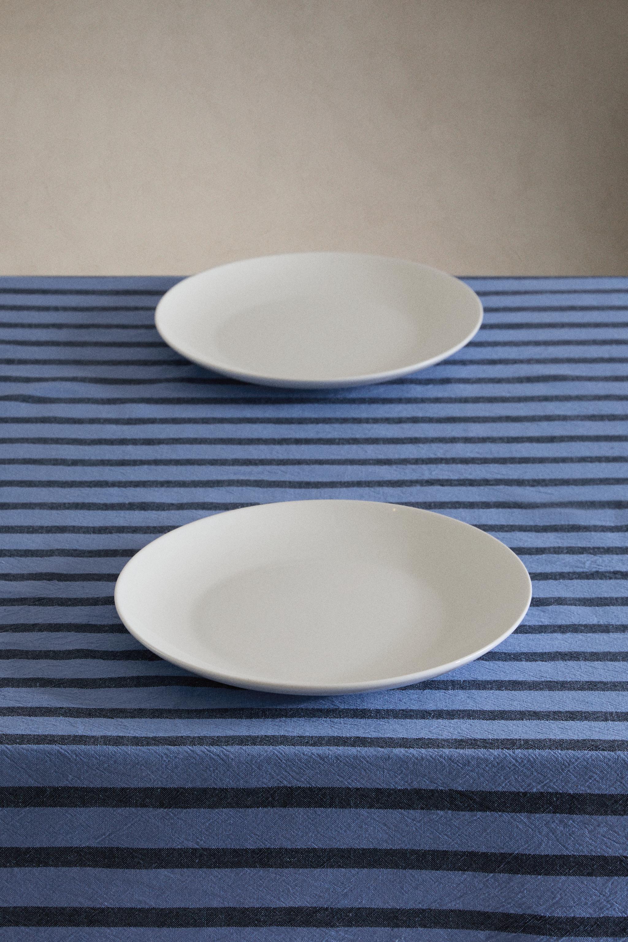 YARN-DYED STRIPE TABLECLOTH — Blue