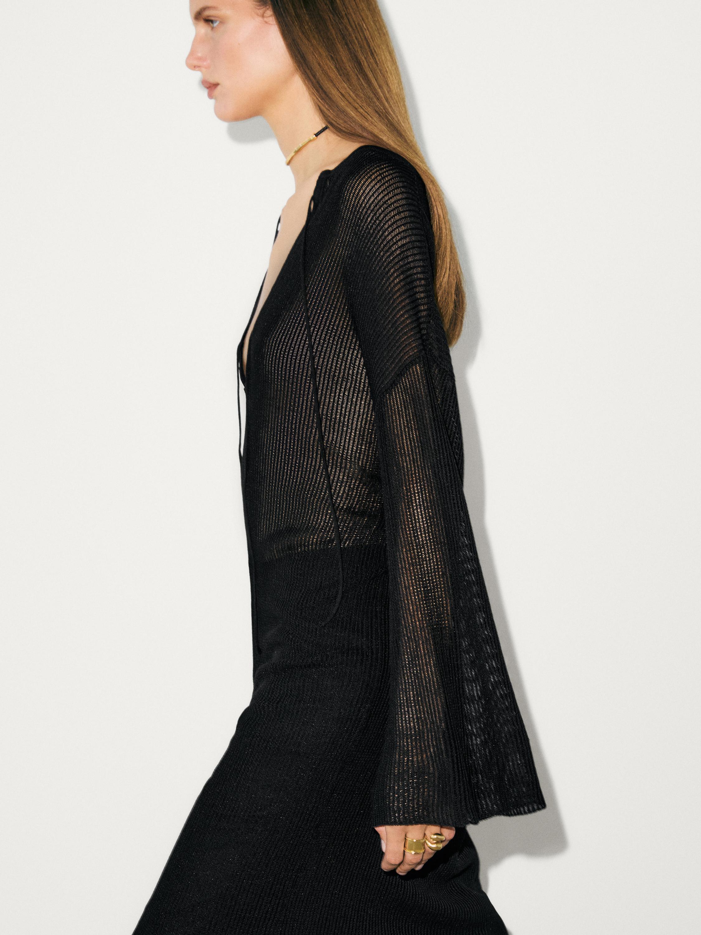 Robe transparente noire zara sale