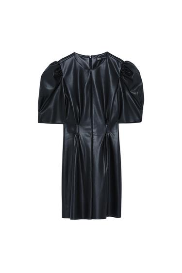 FAUX LEATHER DRESS