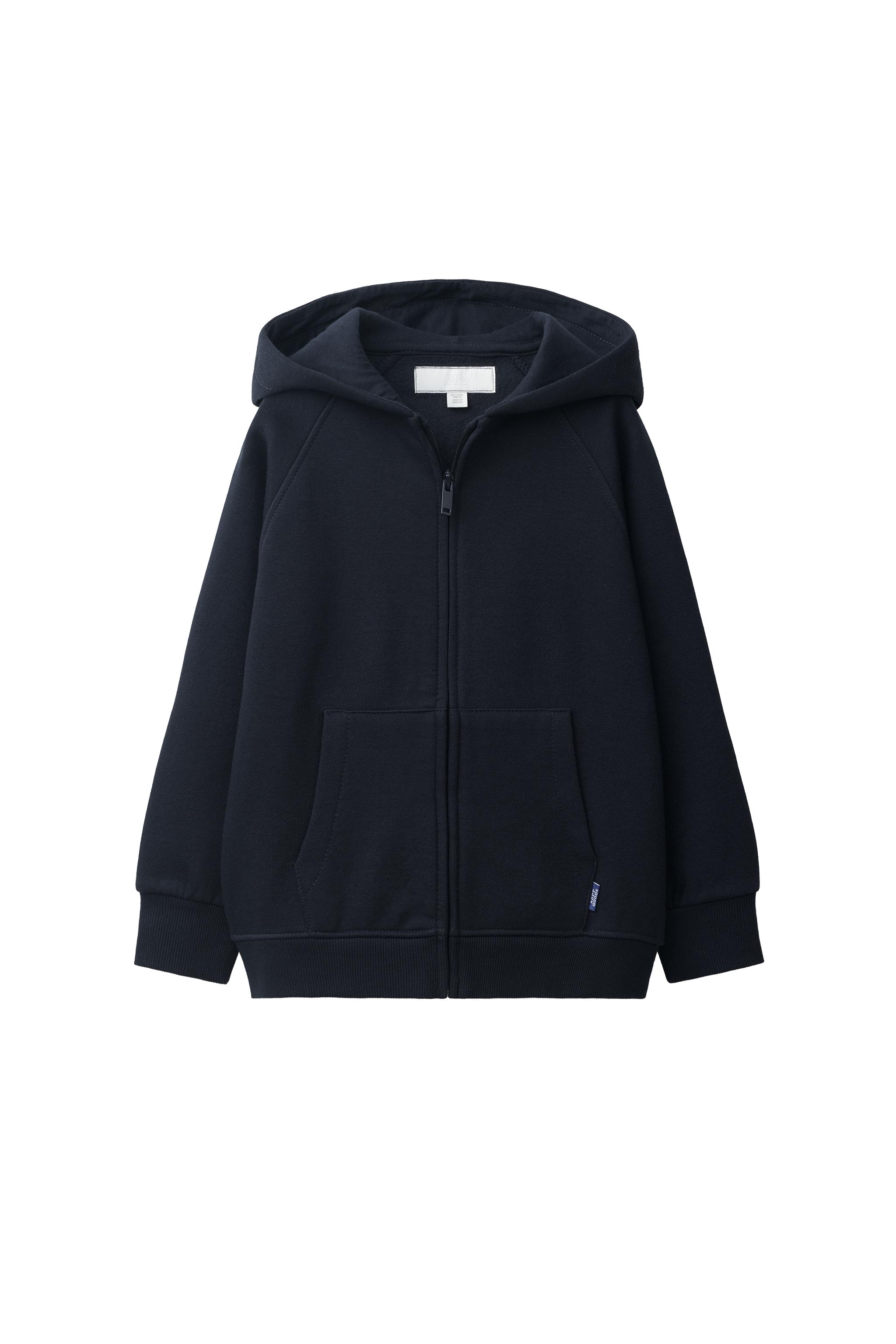 ネイビー ジップアップジャケット フード付き ジップアップフーディ - ネイビーブルー | ZARA Japan / 日本
