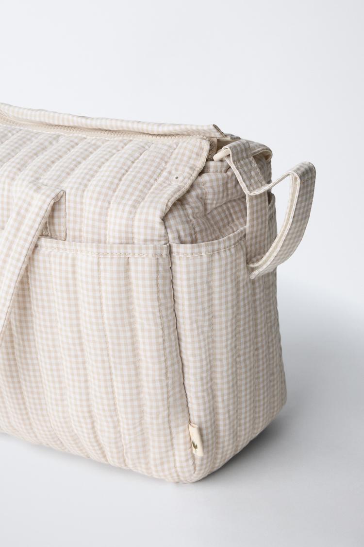 GINGHAM MATERNITY BAG