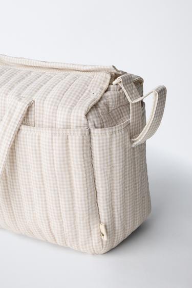 GINGHAM MATERNITY BAG - Gingham White by Zara - Image 2