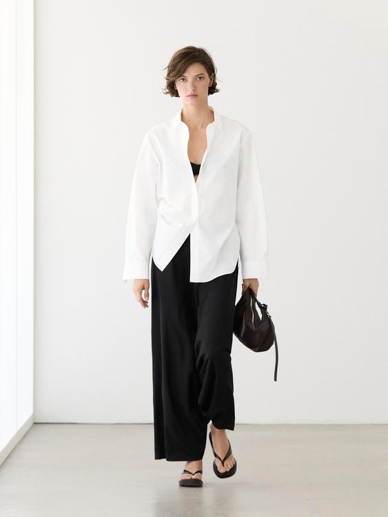 100% cotton poplin shirt from Zara - $100