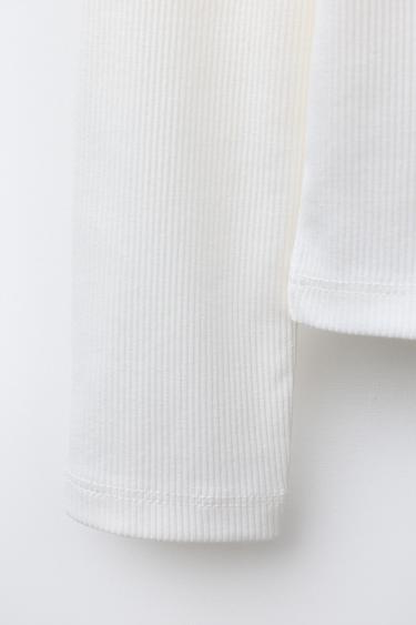 JEWEL RIB T-SHIRT - White by Zara - Image 3