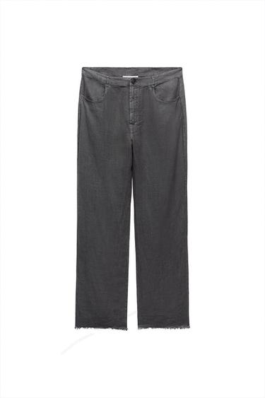 FRAYED LINEN PANTS