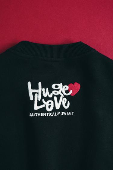 HEART SWEATSHIRT - Black by Zara