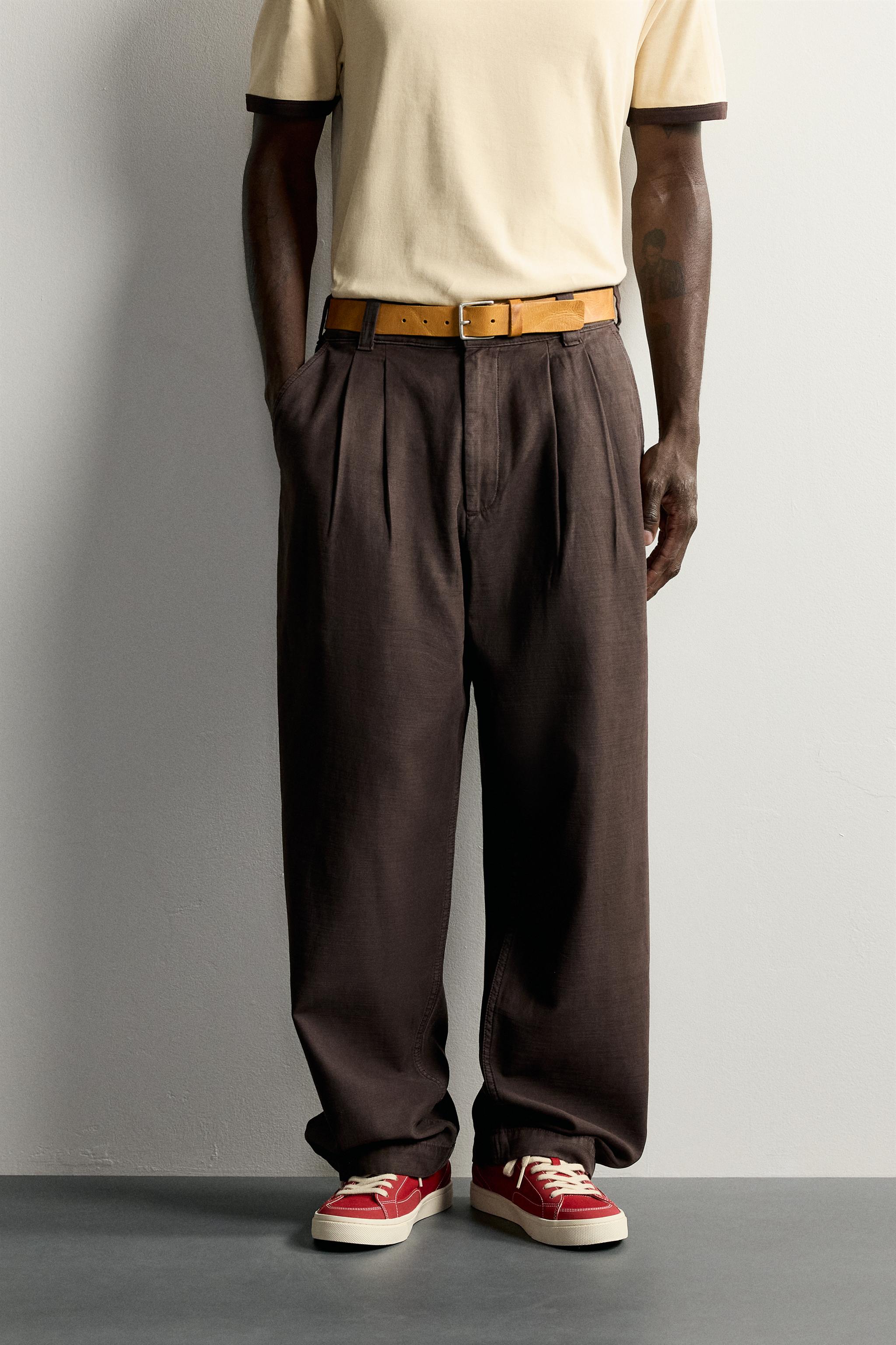 PANTALON CHINO RELAXED FIT À PLIS