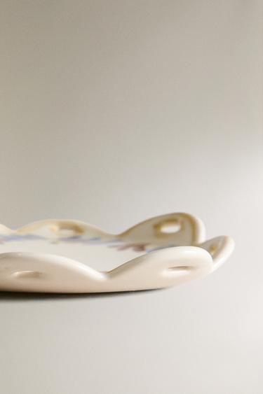 ASSIETTE À PAIN CÉRAMIQUE FLEUR - Écru de Zara - Image 3