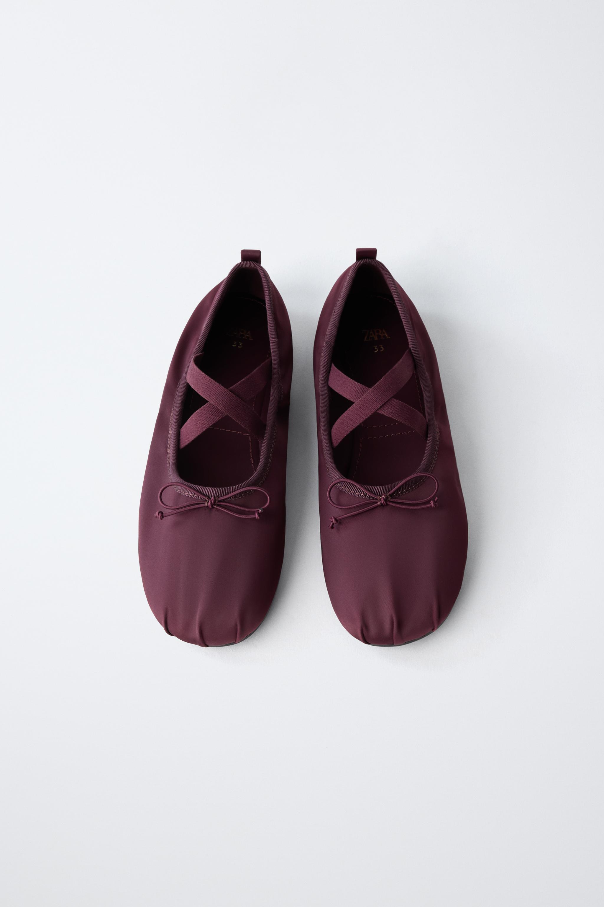 Обувь Zara SATIN BALLET FLATS — фото 4