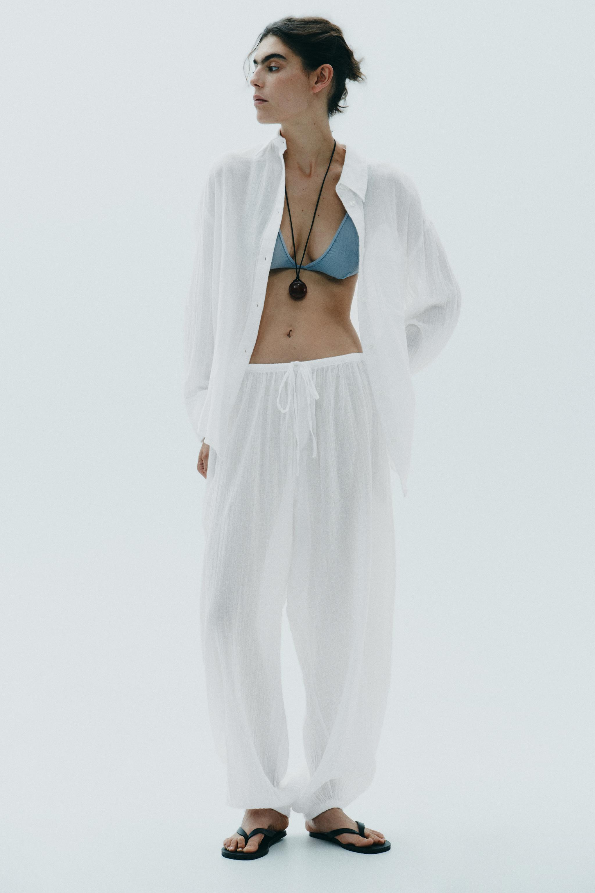 CHEMISE OVERSIZE EN GASE