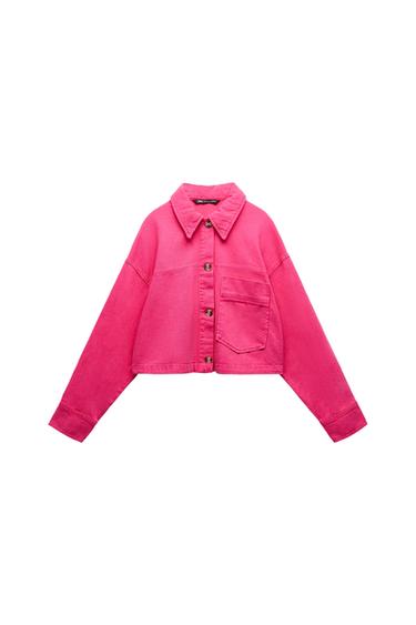 CROPPED COTTON OVERSHIRT