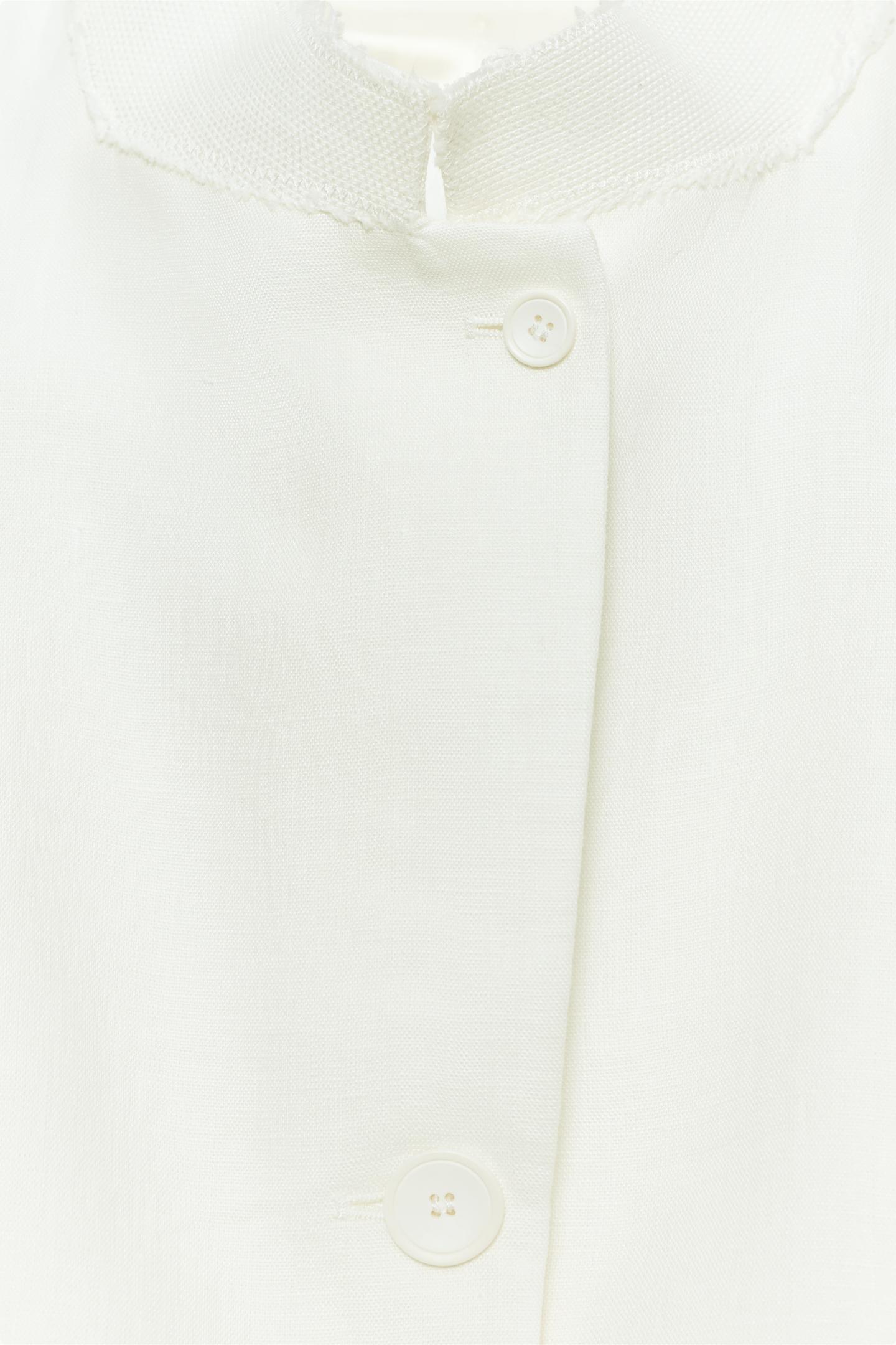 Женский пиджак Zara ZW Collection 100% Linen Blazer, цвет: Белый — фото 9