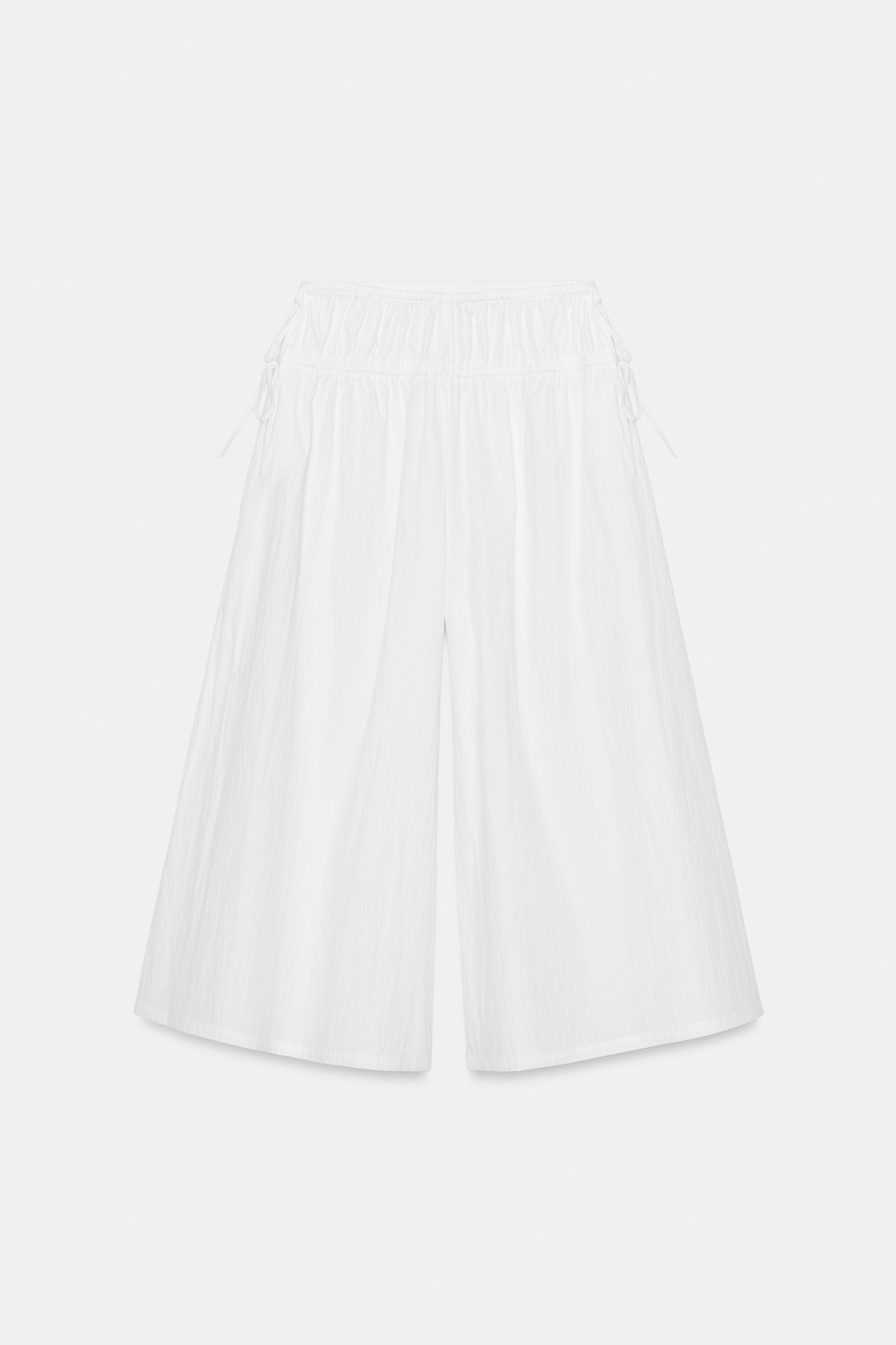 RUFFLED CULOTTES — White