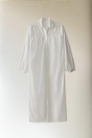 CHEMISE DE NUIT MANCHES LONGUES - Blanc de Zara - Image 4