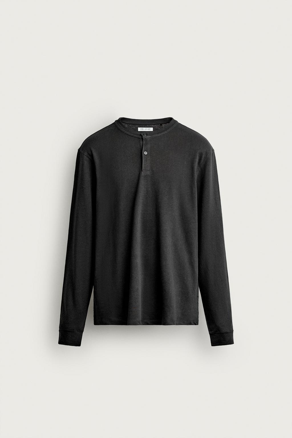 LINEN - COTTON HENLEY T-SHIRT