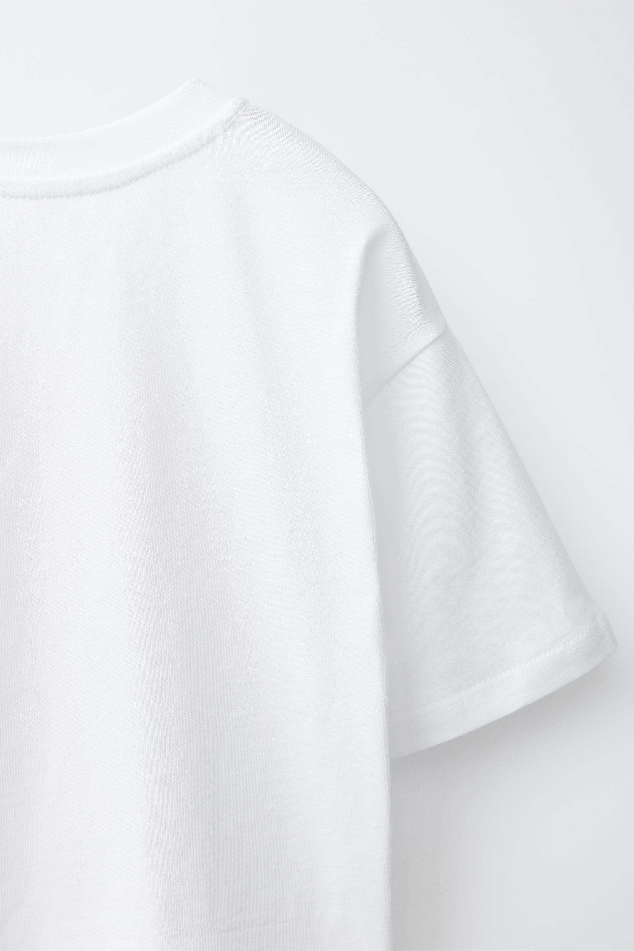Детские футболки Zara GINGHAM PATCH T-SHIRT — фото 5