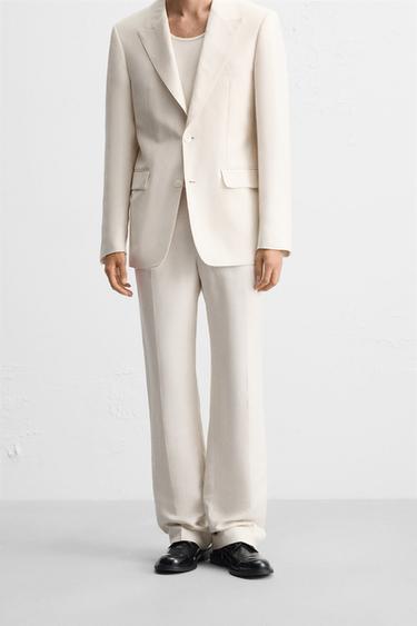 SUIT TROUSERS BOBBY GILLESPIE X ZARA - Ecru by Zara