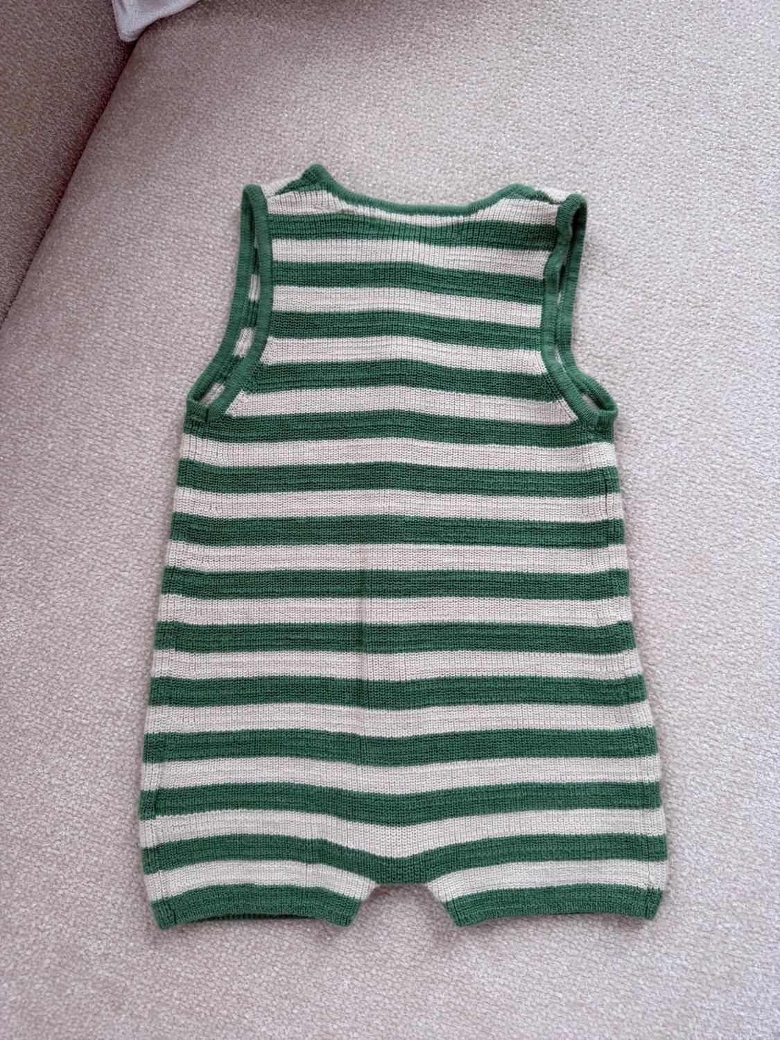 PALM EMBROIDERED KNIT ROMPER - Image 3