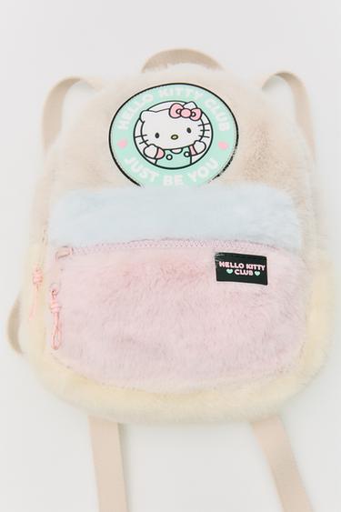 Zara HELLO KITTY © FAUX FUR BACKPACK - Off White