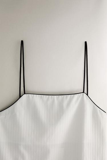 TOP JACQUARD RAYURES - Blanc cassé de Zara - Image 1