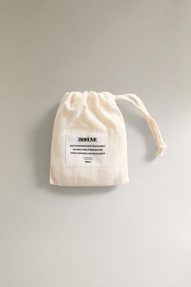 PACK OF REUSABLE MAKEUP-REMOVAL PADS (PACK OF 3) - Ivory by Zara - Image 3