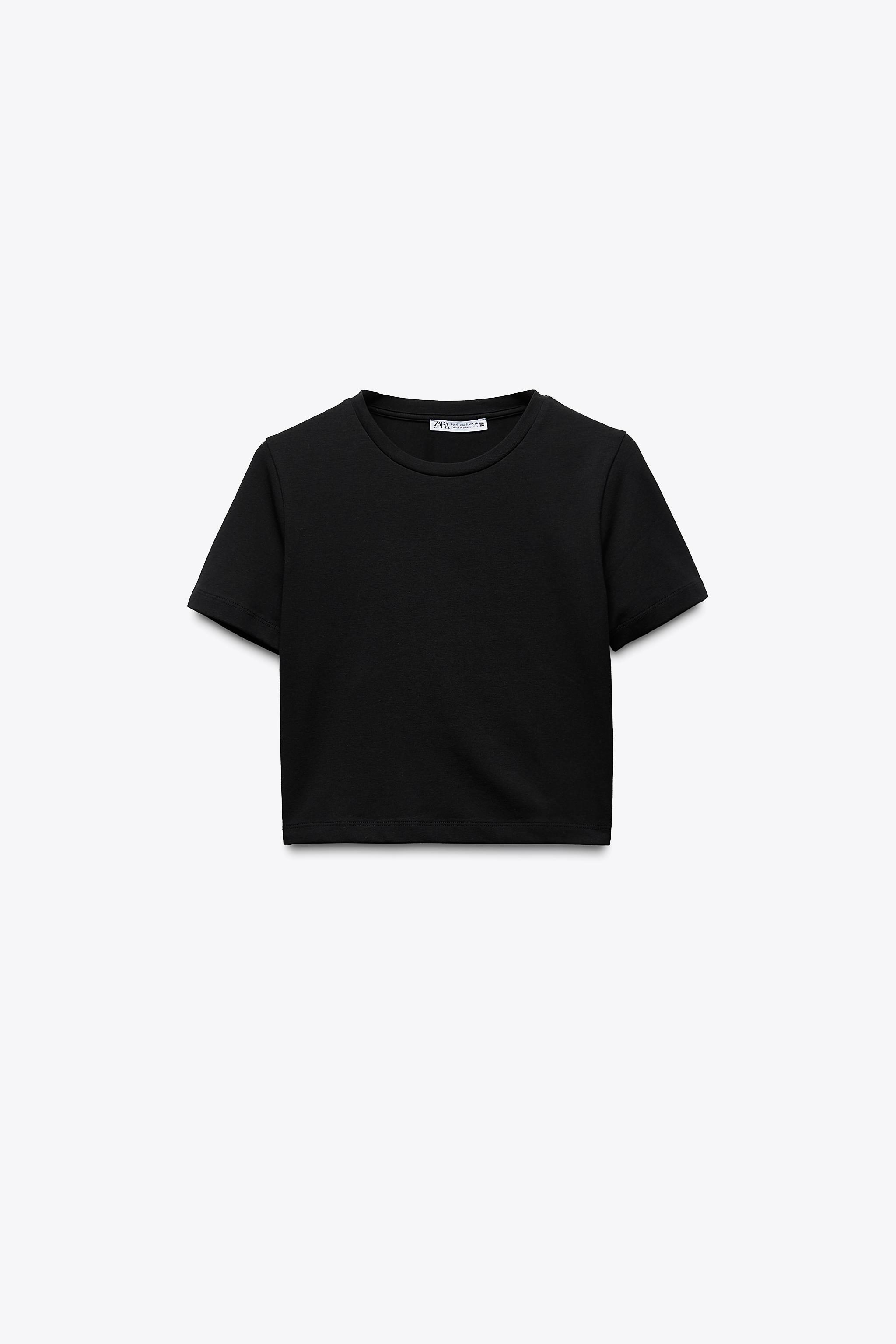 KISA KOLLU CROP T-SHIRT - Görsel 8