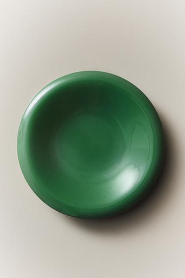 ASSIETTE CREUSE GRÈS ÉMAILLÉ - Vert de Zara