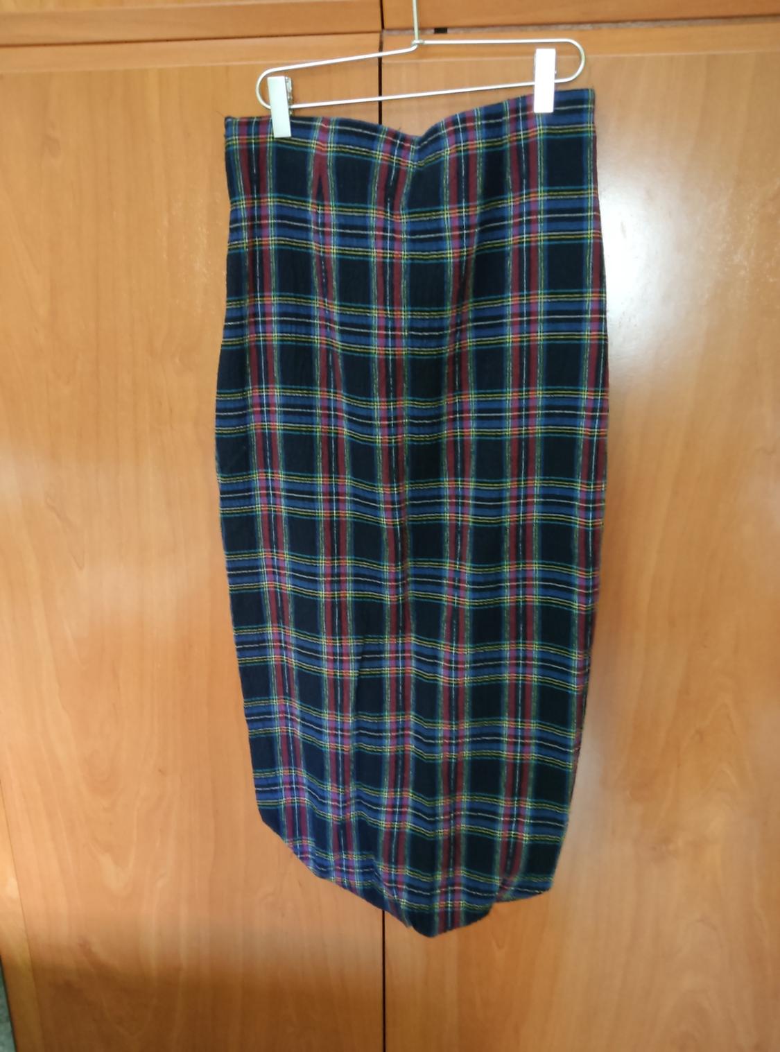 CHECK MIDI SKIRT - Image 2