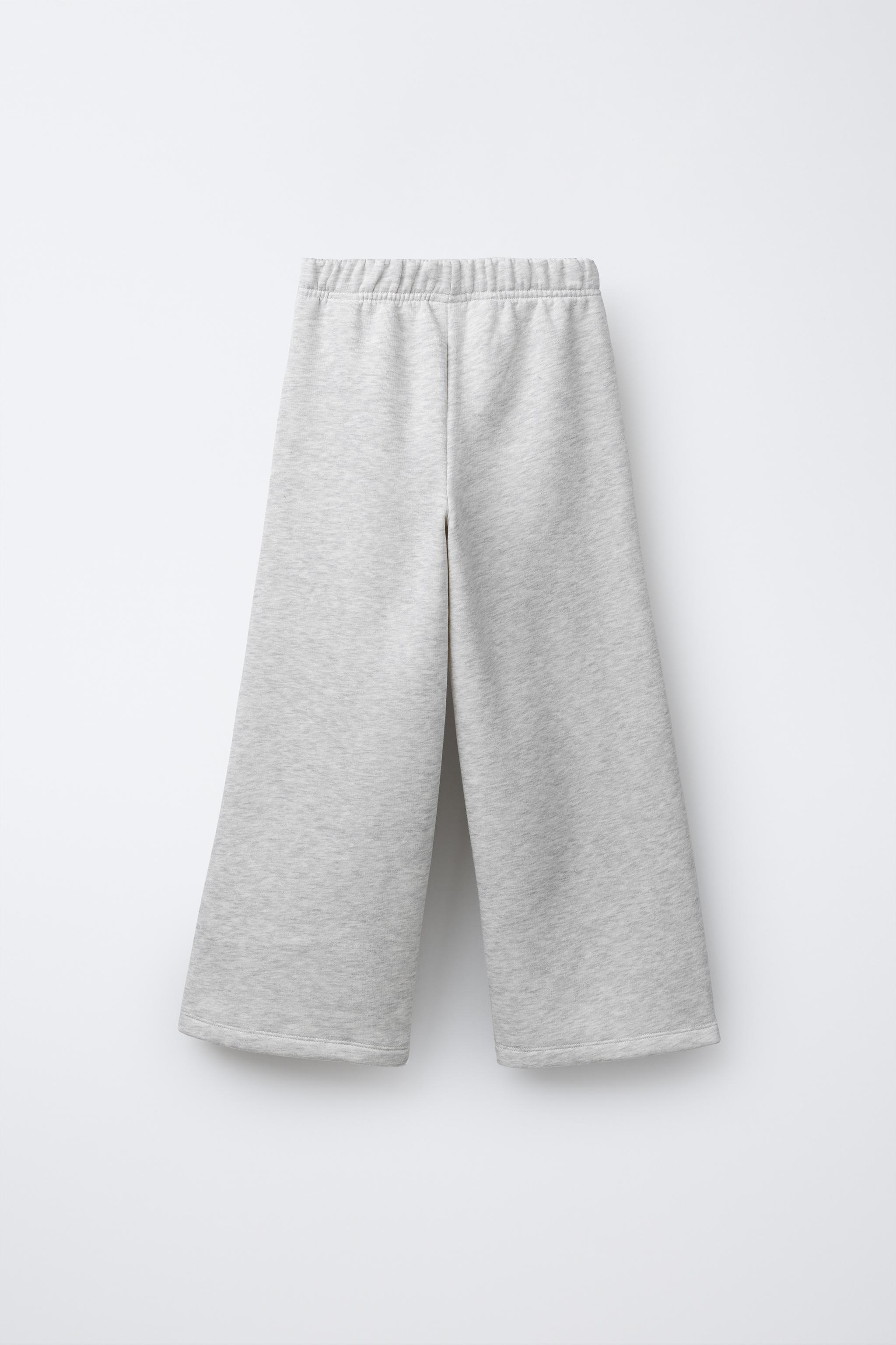まり PRINTED WIDE LEG PANTS - Gray marl | ZARA United States