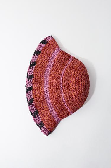 BRAIDED BUCKET HAT - Fuchsia by Zara