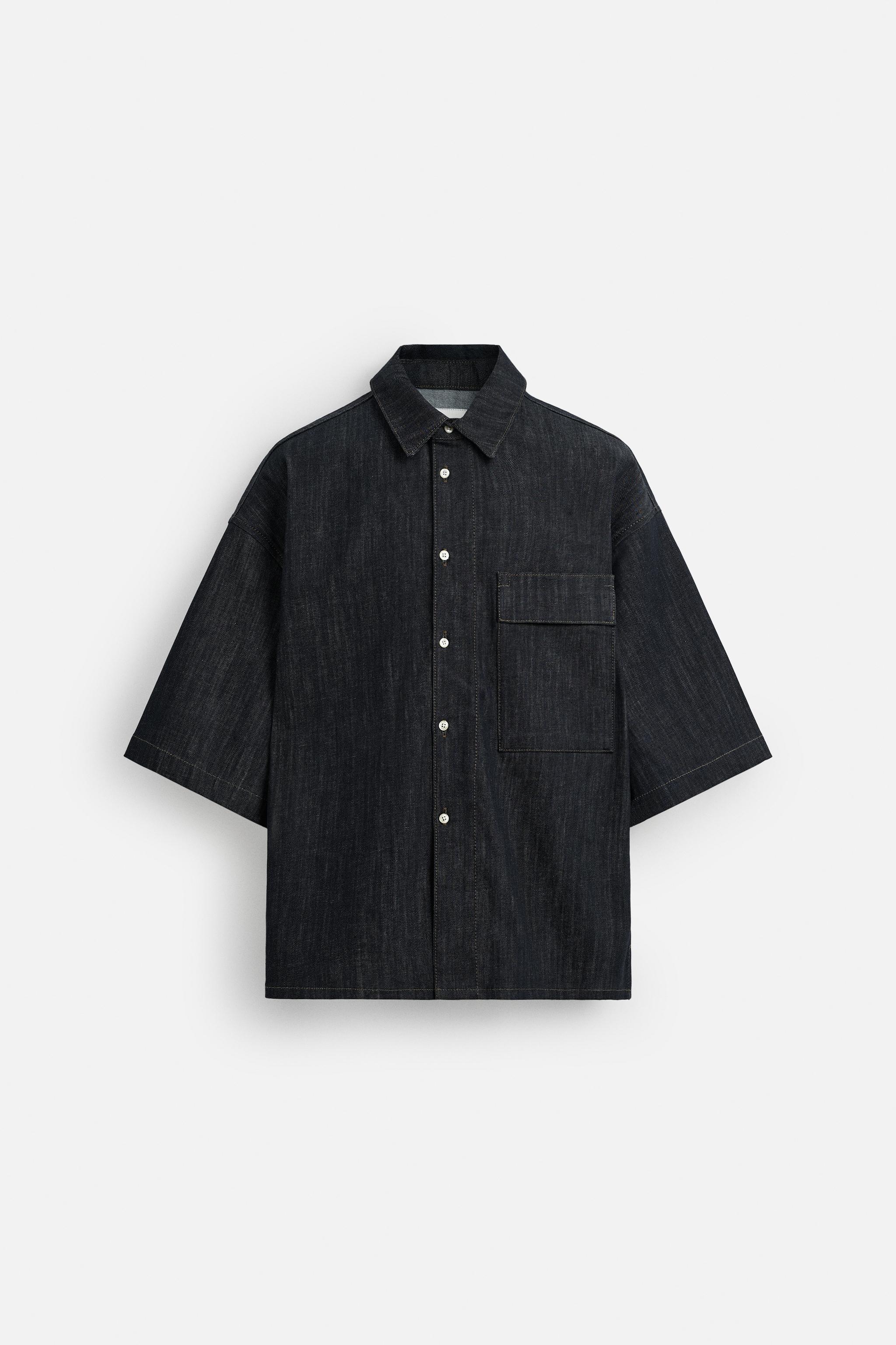 OVERSIZED FIT DENIM SHIRT - Indigo | ZARA United States