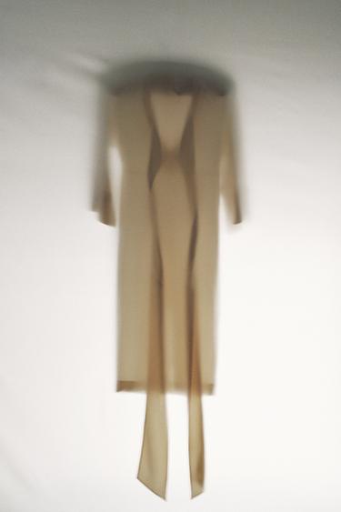 ZW COLLECTION MIDI DRESS WITH TIES - Ecru by Zara - Image 5