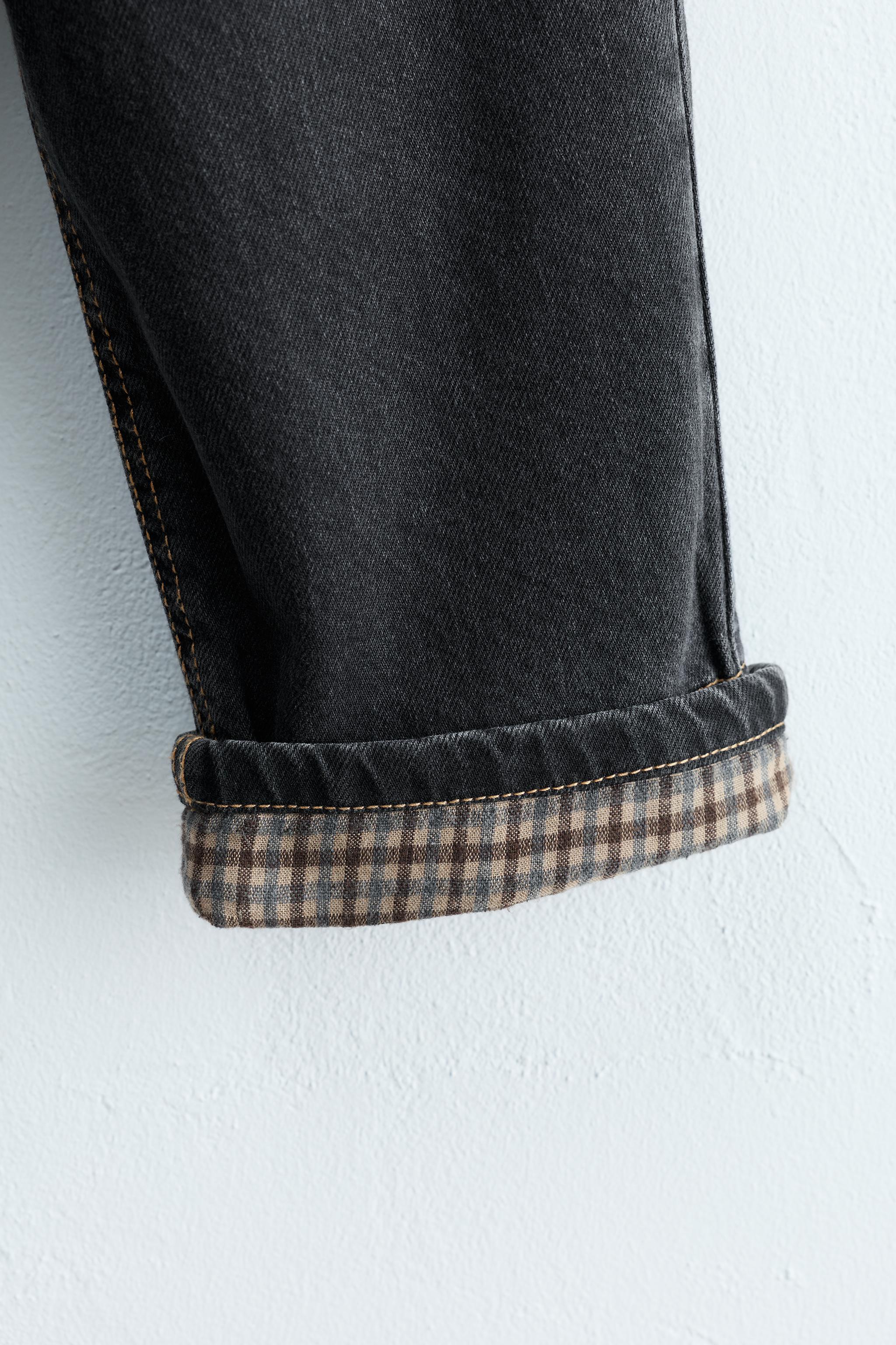 Zara Timeless - Straight Plaid Jeans
