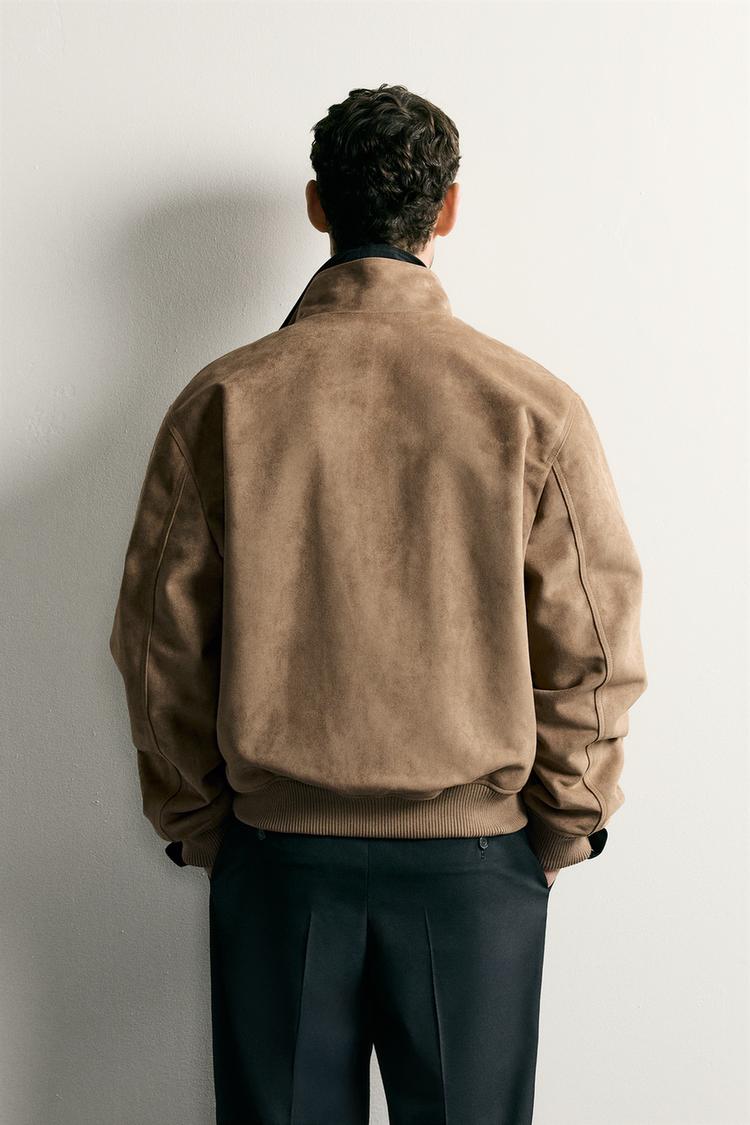Chaqueta de gamuza sintética de corte regular 3