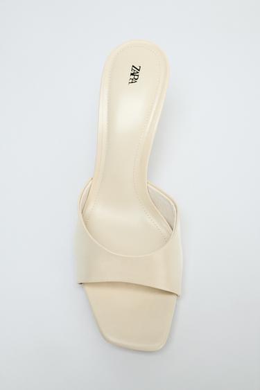 Zara 高跟涼鞋 - 米白色