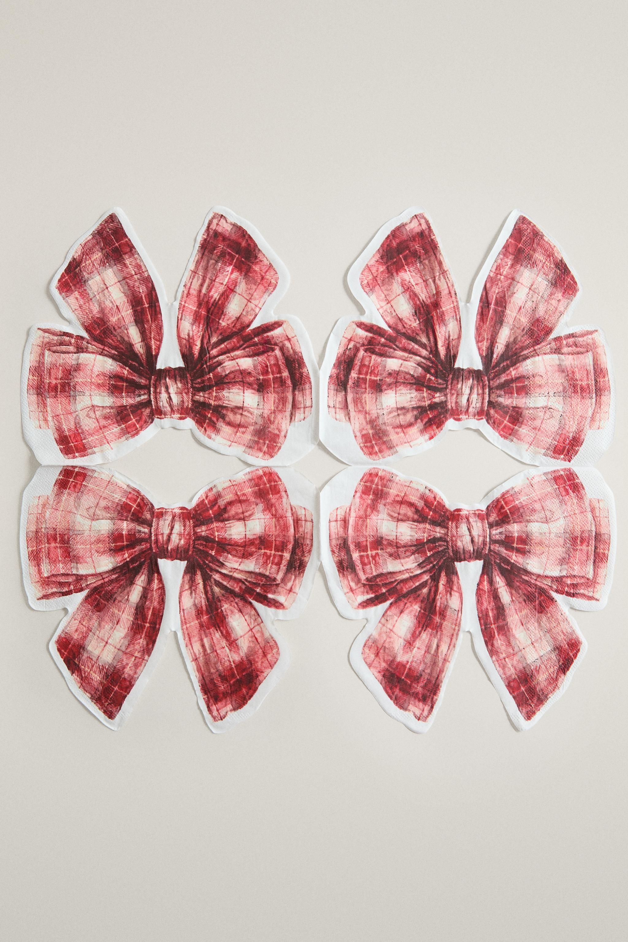 CHRISTMAS BOW PAPER NAPKINS (PACK OF 20)