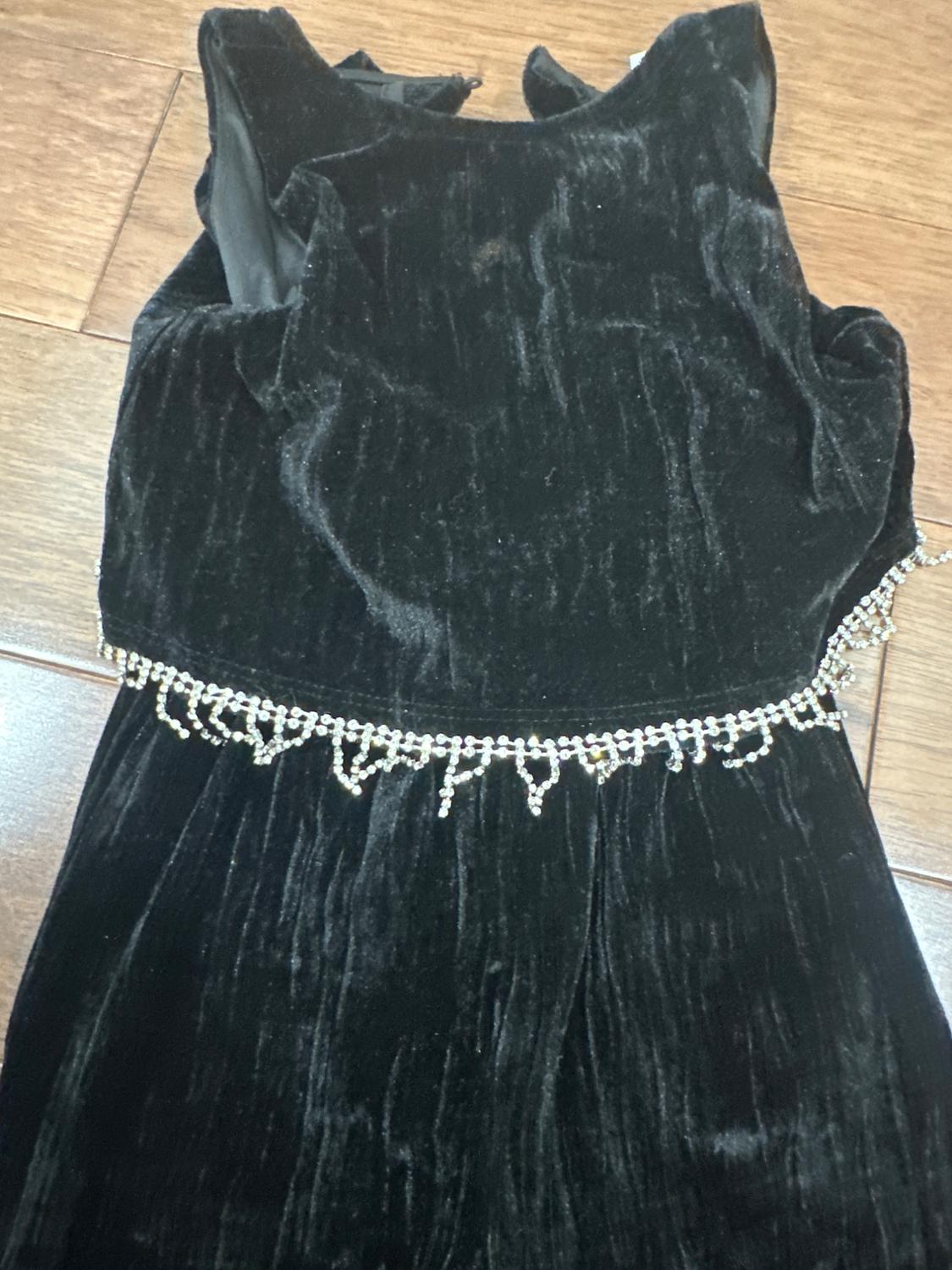 RHINESTONE VELOUR JUMPSUIT - Image 3