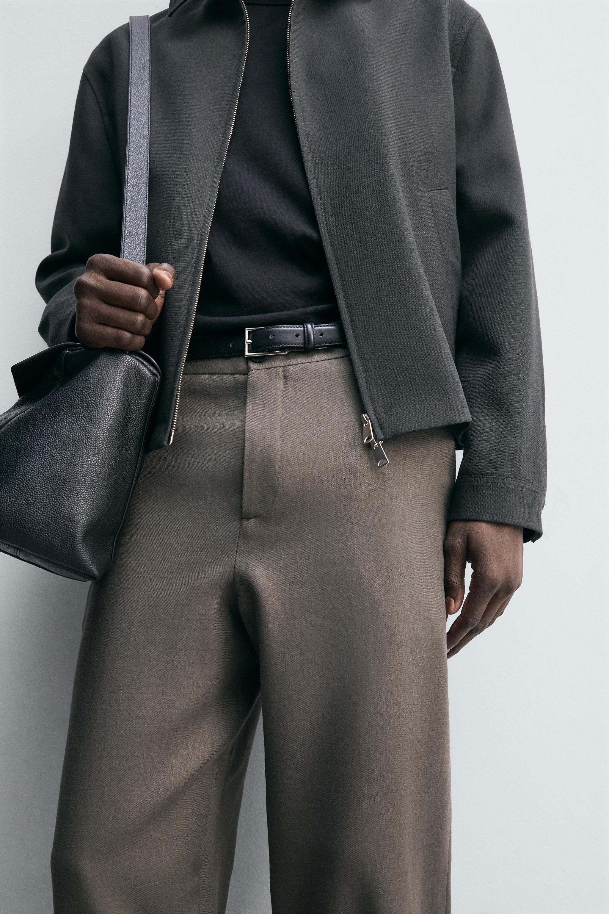 STRAIGHT FIT WOOL PANTS