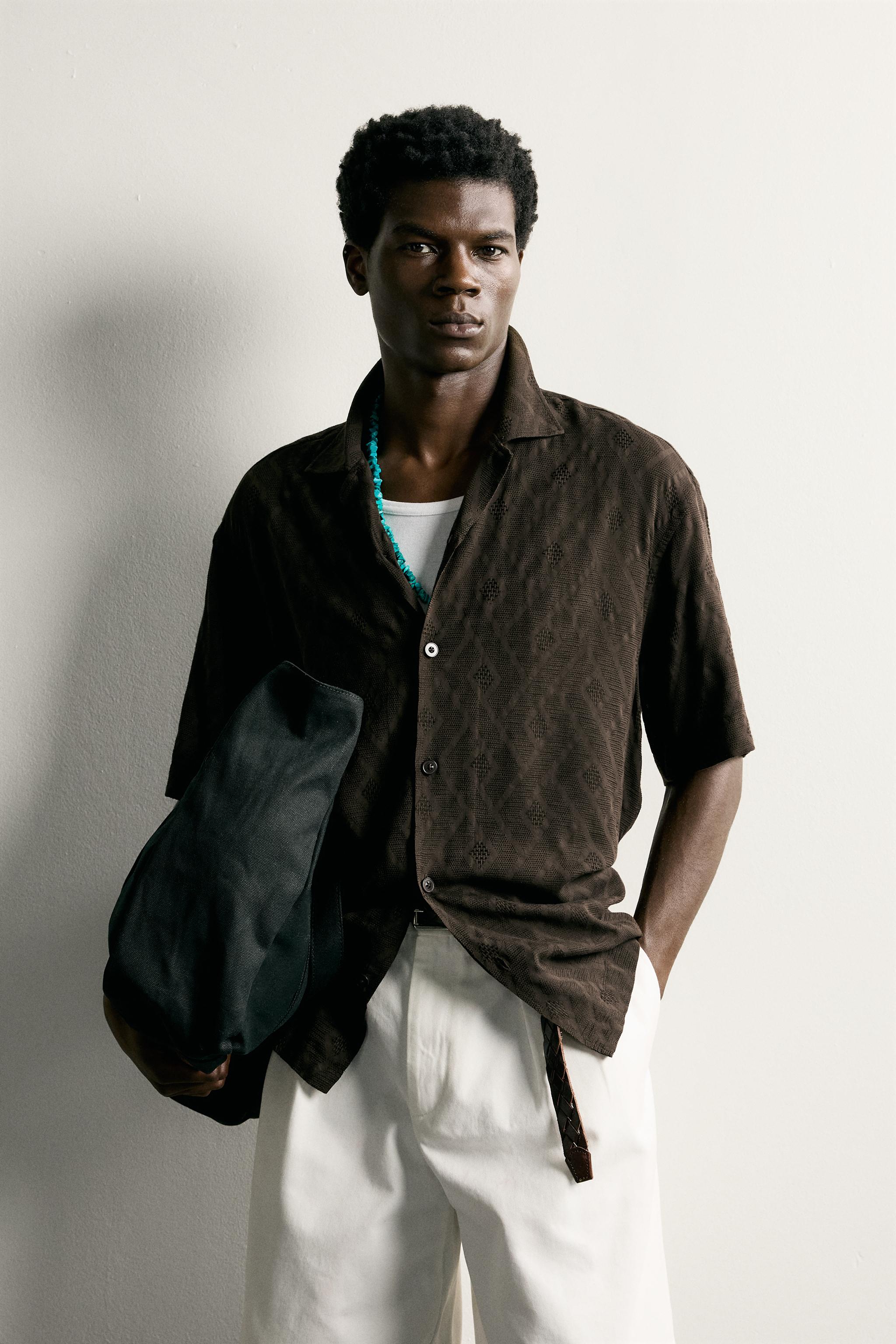 CHEMISE JACQUARD GÉOMÉTRIQUE