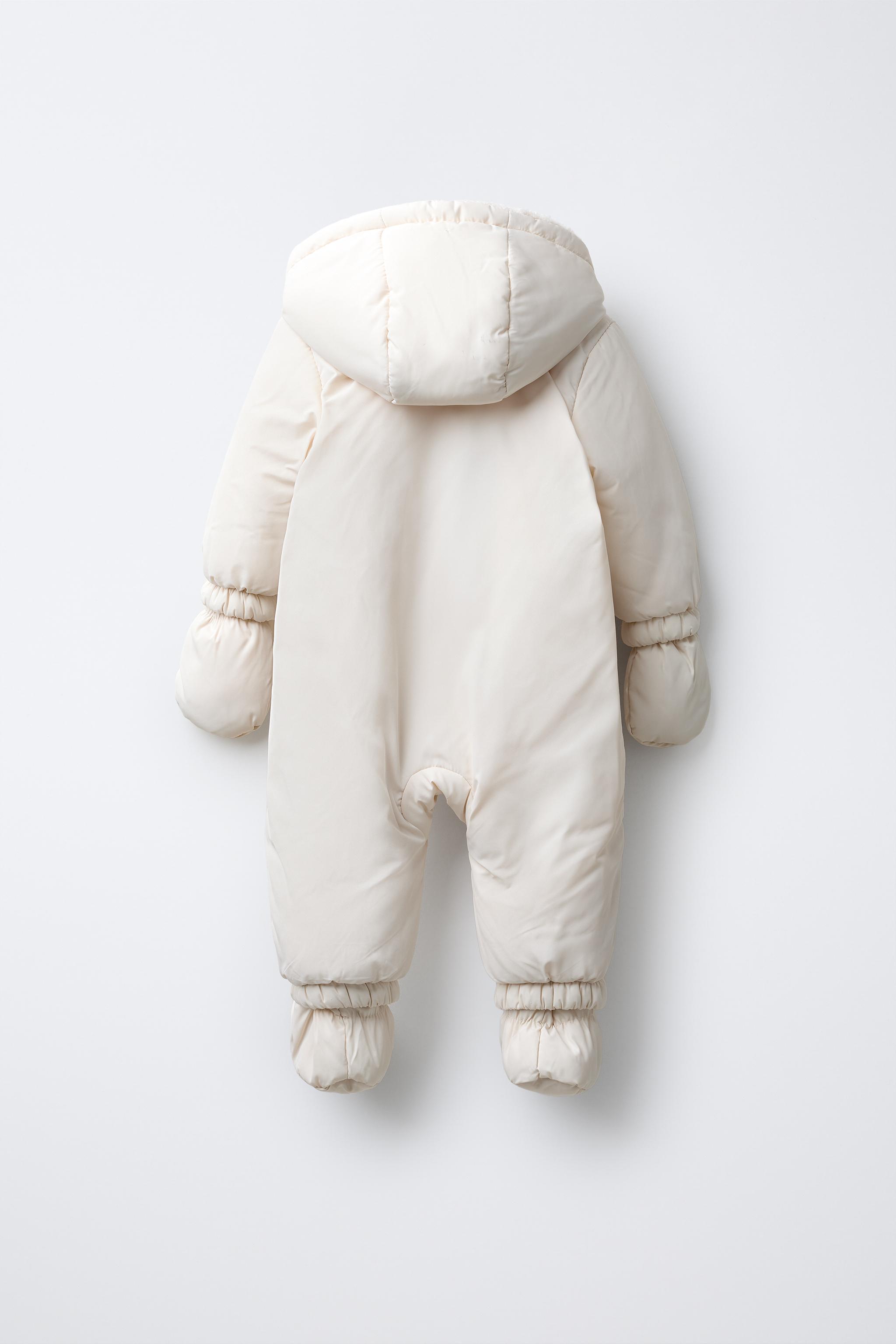 NYLON ROMPER WITH DETACHABLE MITTENS AND BOOTIES