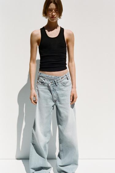 COTTON MODAL VEST TOP - Black by Zara