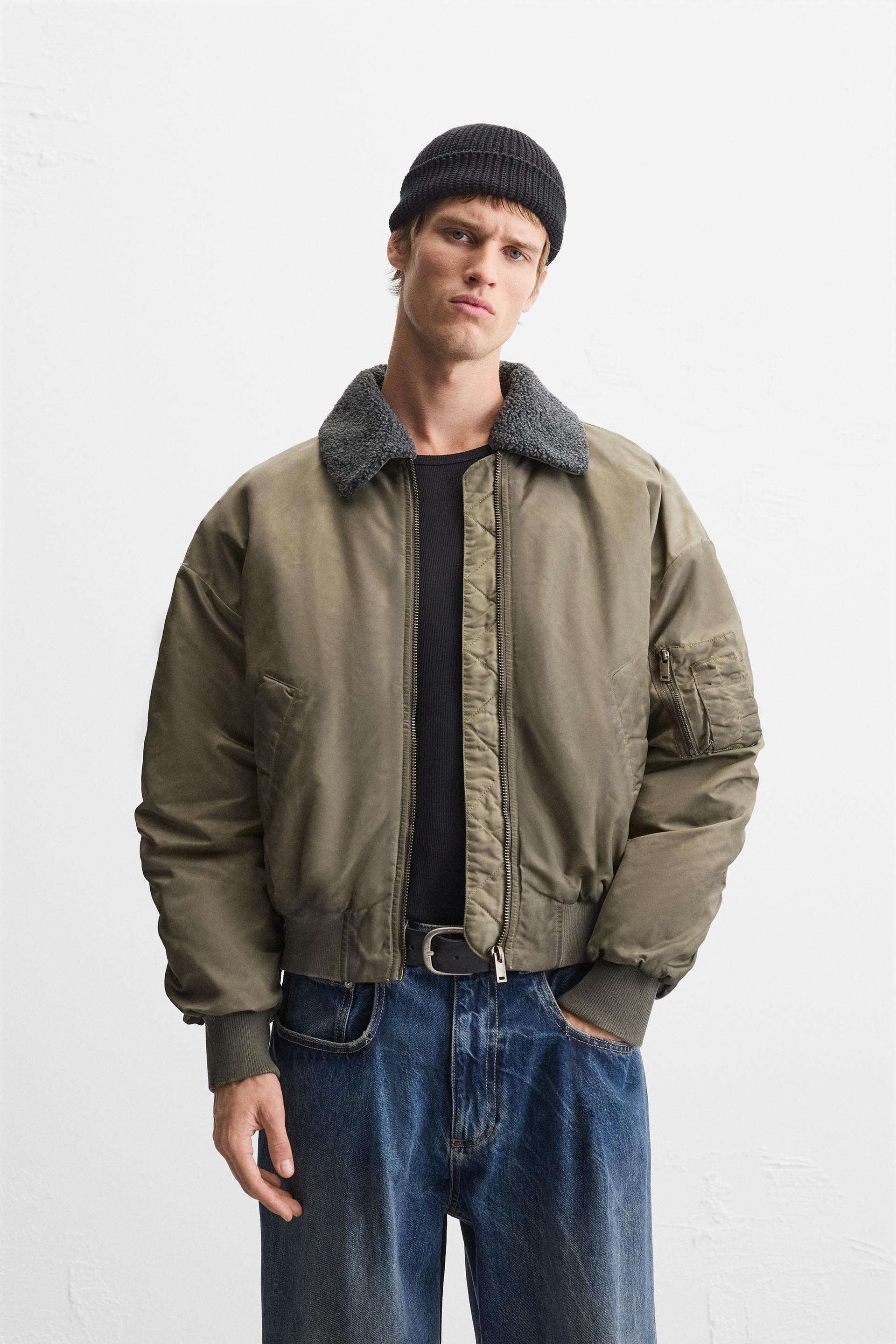 BOMBER JACKET WITH REMOVABLE COLLAR